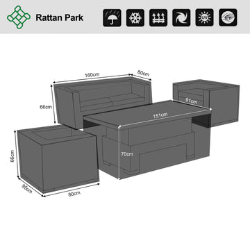 FSZ-011  Rain Cover Set for 2-Seater Sofa Set only